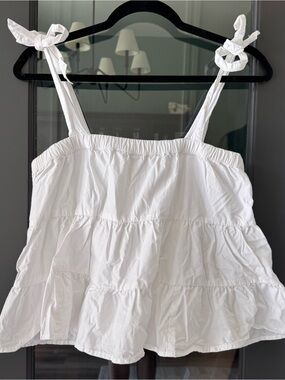 American Eagle Tie-Shoulder Tiered Swing Top